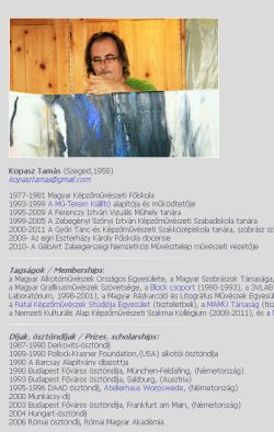 Kopasz Tam�s fest�, grafikus, szobr�sz