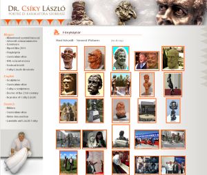 Dr. Cs�ky L�szl� portr� �s karikat�ra szobr�sz